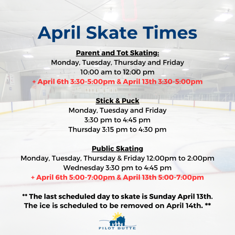 April 2025 Skate times