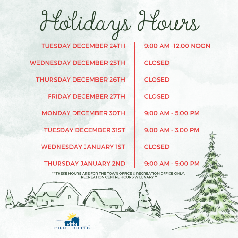 Holiday Hours 2024-2025
