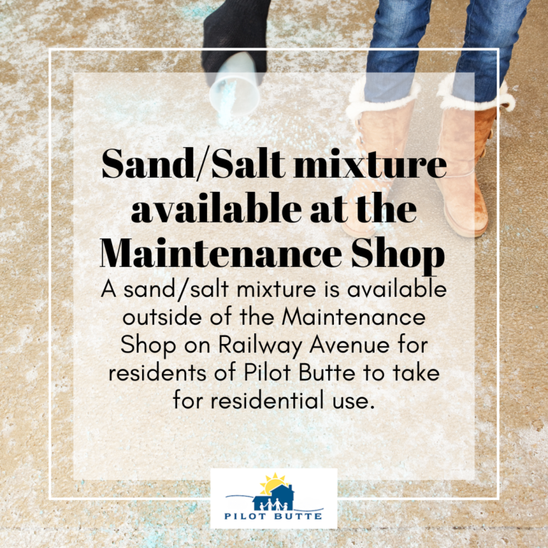 Sand Salt mixture available at Maintenance shop