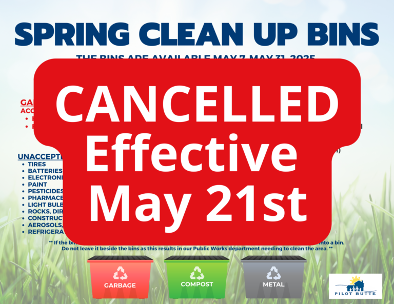 Spring Clean up bins cancelled