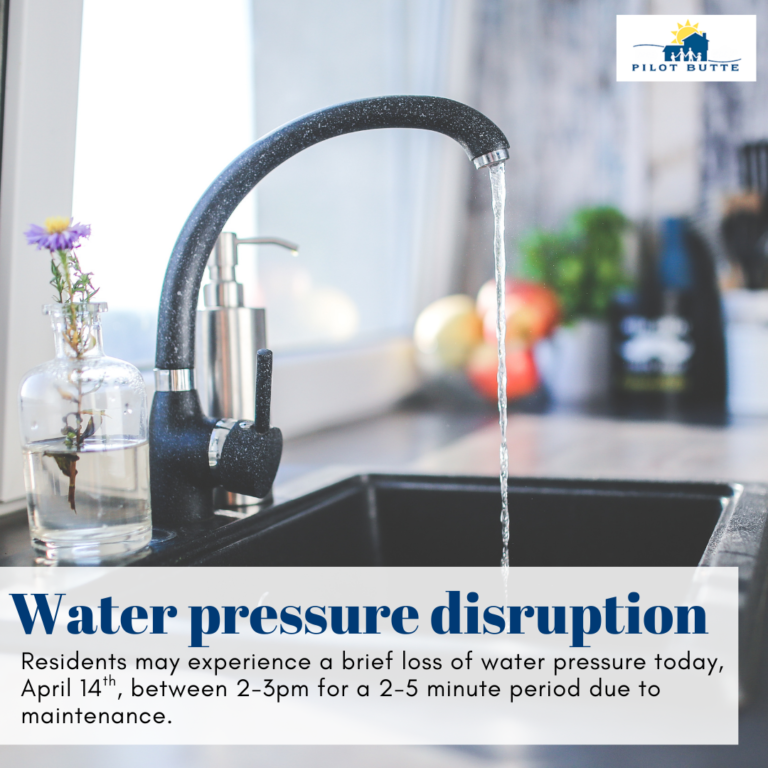 Water pressure disruption April 14 20258