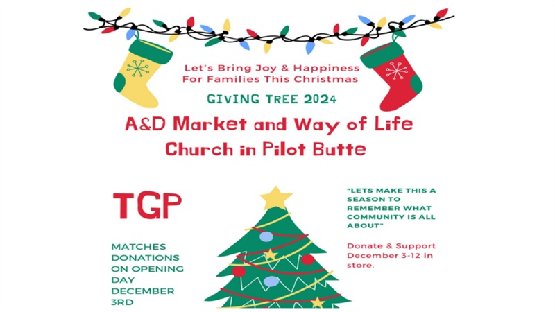 Way of Life TGP Christmas Hampers giving Tree
