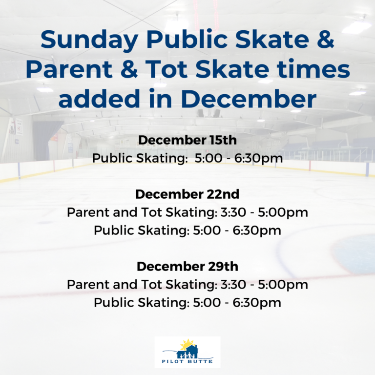 Weekend Skate times added Dec 15-29th