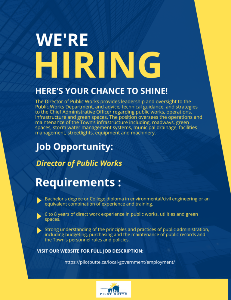We're hiring Director of Public Works