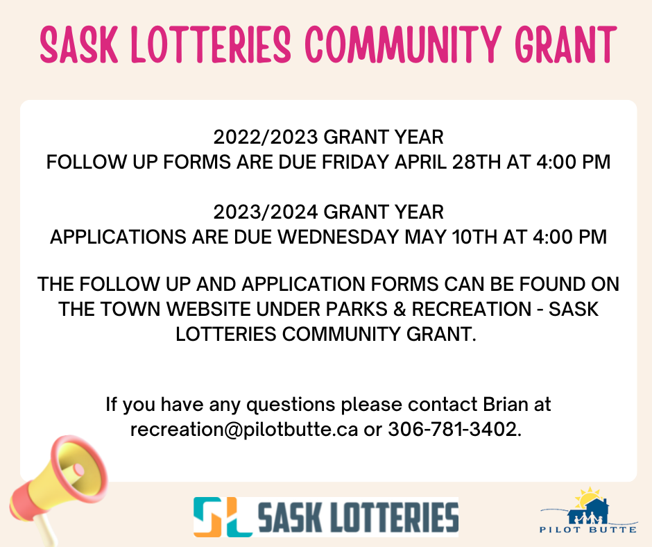 Sask Lotteries Community Grant Program